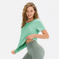 Short Sleeve Yoga Shirts for Women Loose Sports Tee Running Top Women Sportswear Gym T-Shirts Fitness Wear Blouse Workout Female